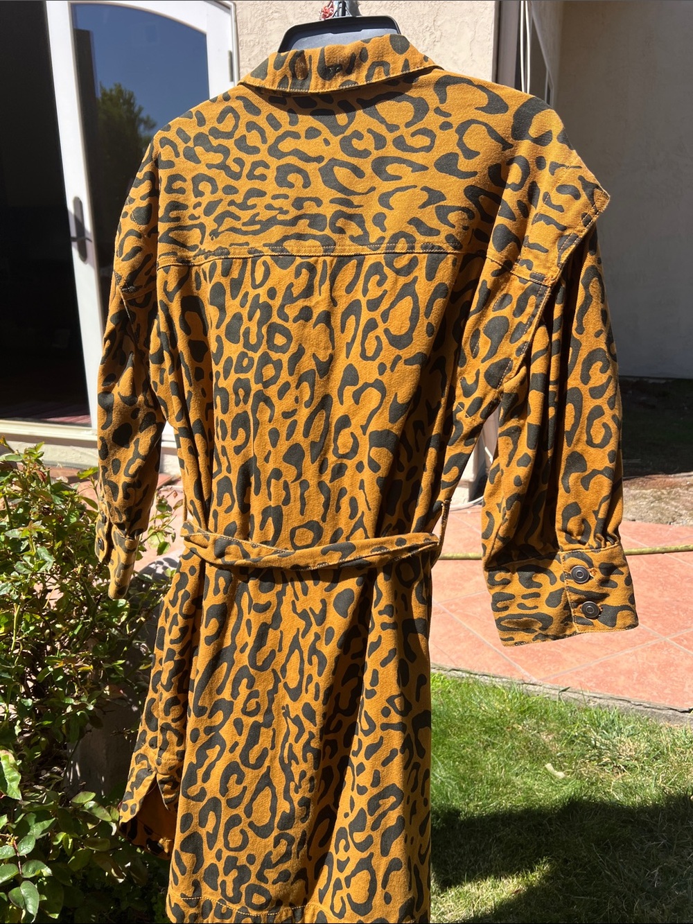Future Collective Leopard Print Button-Front Shirt Dress - Picture 9 of 14